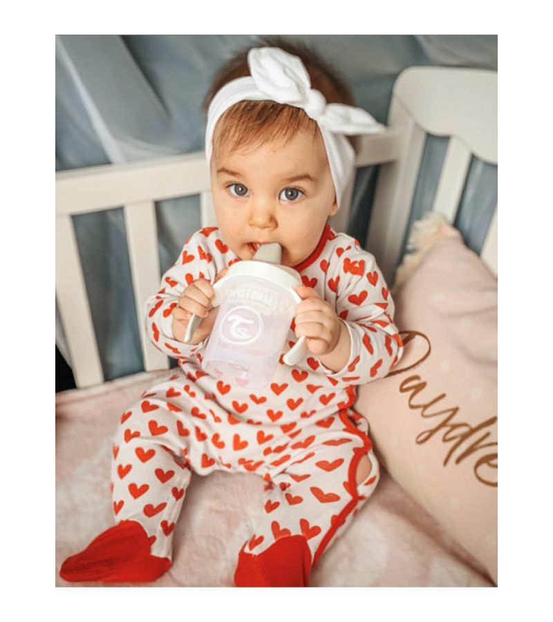 Εκπαιδευτικό κύπελλο Mini Cup 230ml 4+ Μηνών TWISTSHAKE White 32-08-78053