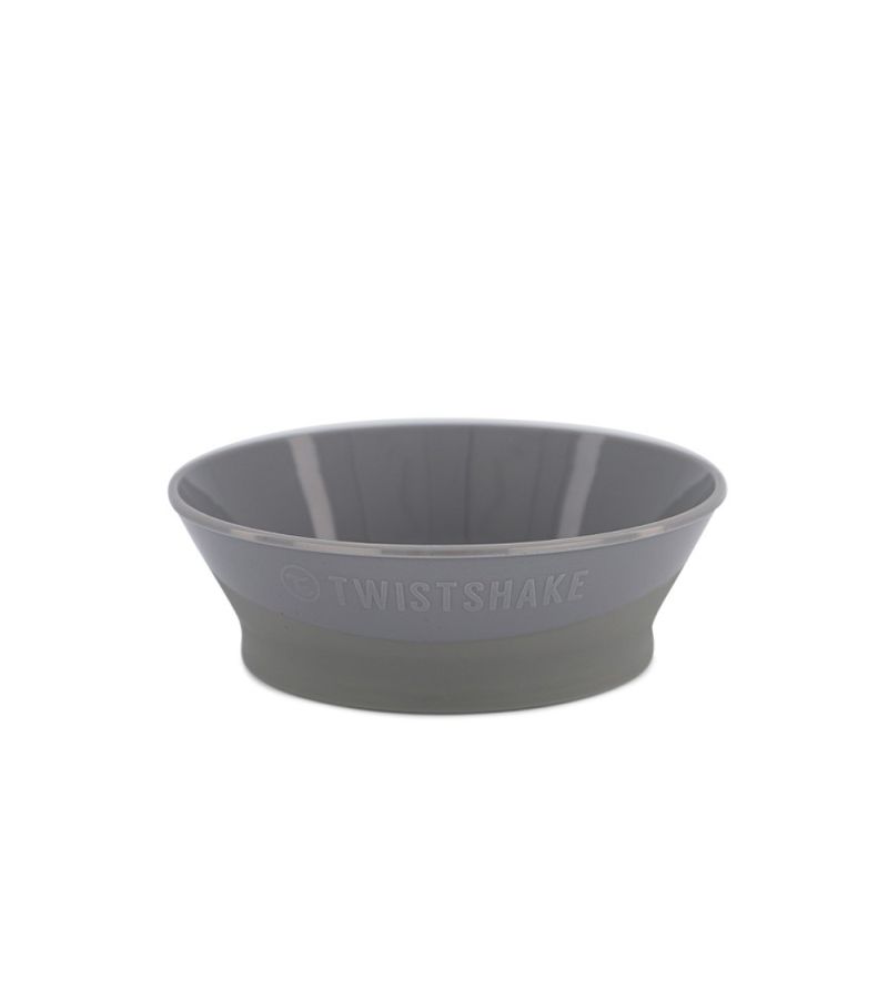 Μπωλ Φαγητού με καπάκι και αντιολισθητικό πάτο 6+ Μηνών TWISTSHAKE Pastel Grey 32-08-78154