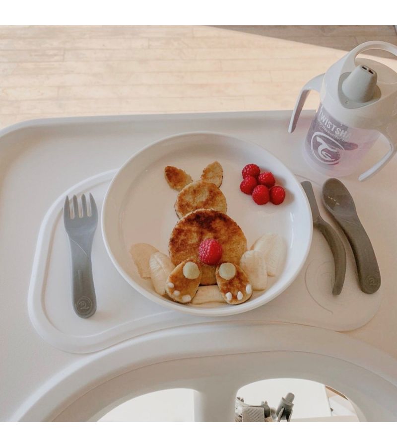 Σετ Κουτάλι, Μαχαίρι, Πιρούνι 6+ Μηνών TWISTSHAKE Pastel Grey 32-08-78204