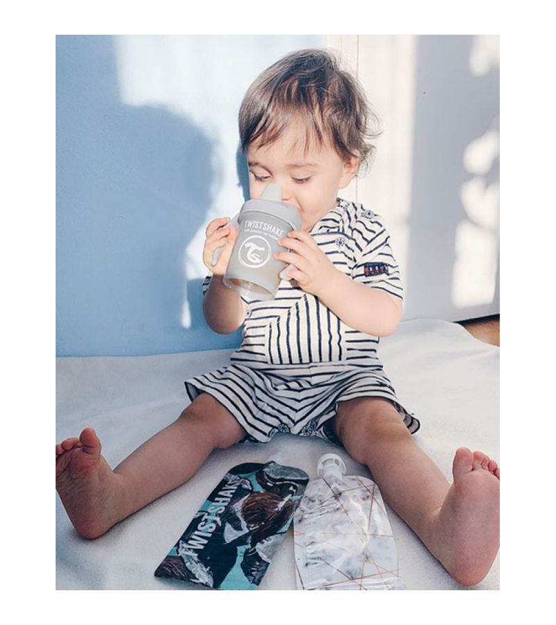 Εκπαιδευτικό κύπελλο Mini Cup 230ml 4+ Μηνών TWISTSHAKE Pastel Grey 32-08-78272