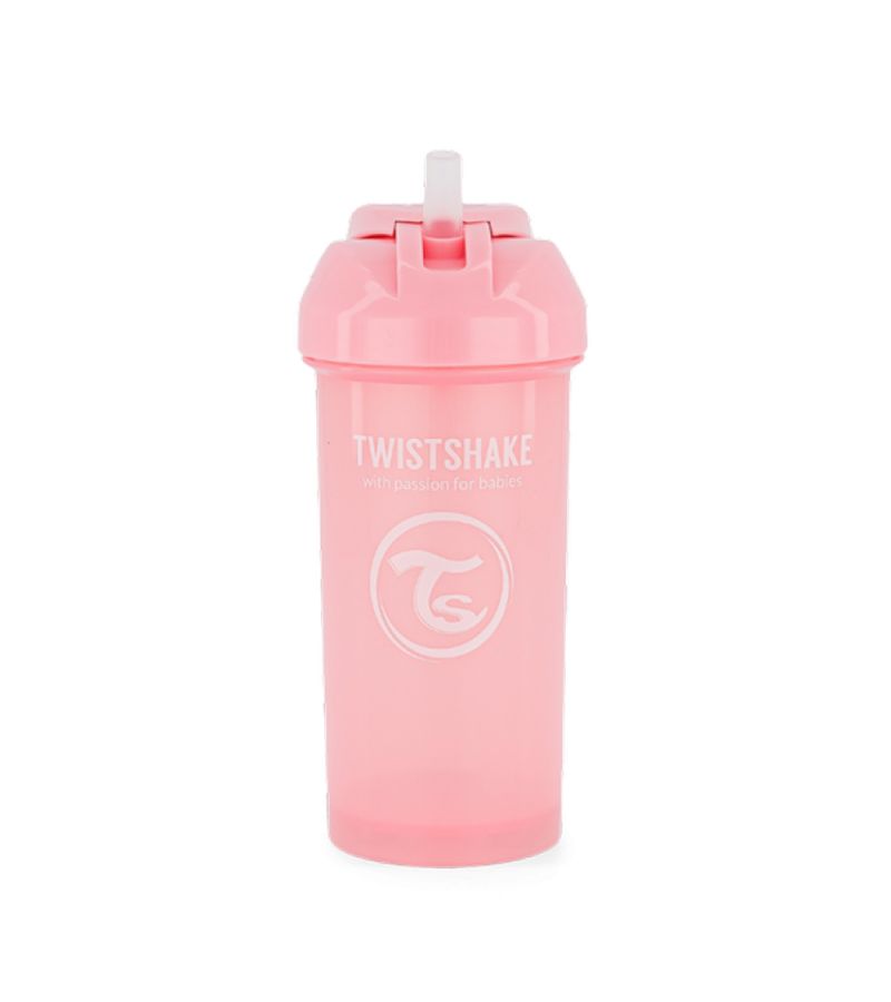 Παγούρι Με Καλαμάκι Σιλικόνης 360ml 6+ Μηνών TWISTSHAKE Pastel Pink 32-08-78588