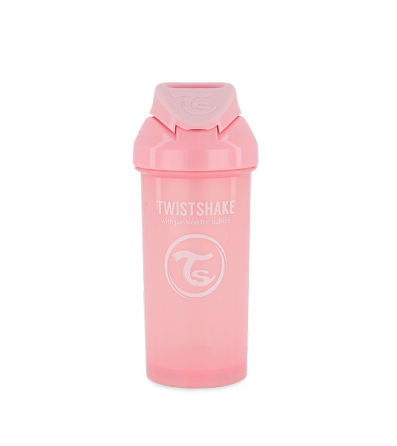 Παγούρι Με Καλαμάκι Σιλικόνης 360ml 6+ Μηνών TWISTSHAKE Pastel Pink 32-08-78588