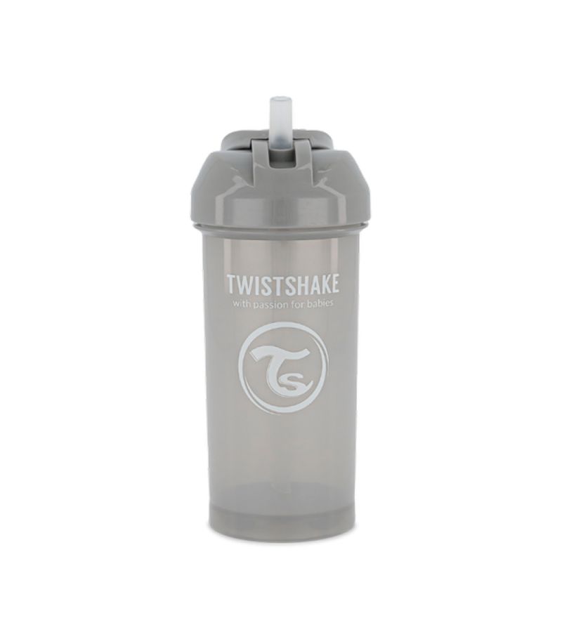 Παγούρι Με Καλαμάκι Σιλικόνης 360ml 6+ Μηνών TWISTSHAKE Pastel Grey 32-08-78680