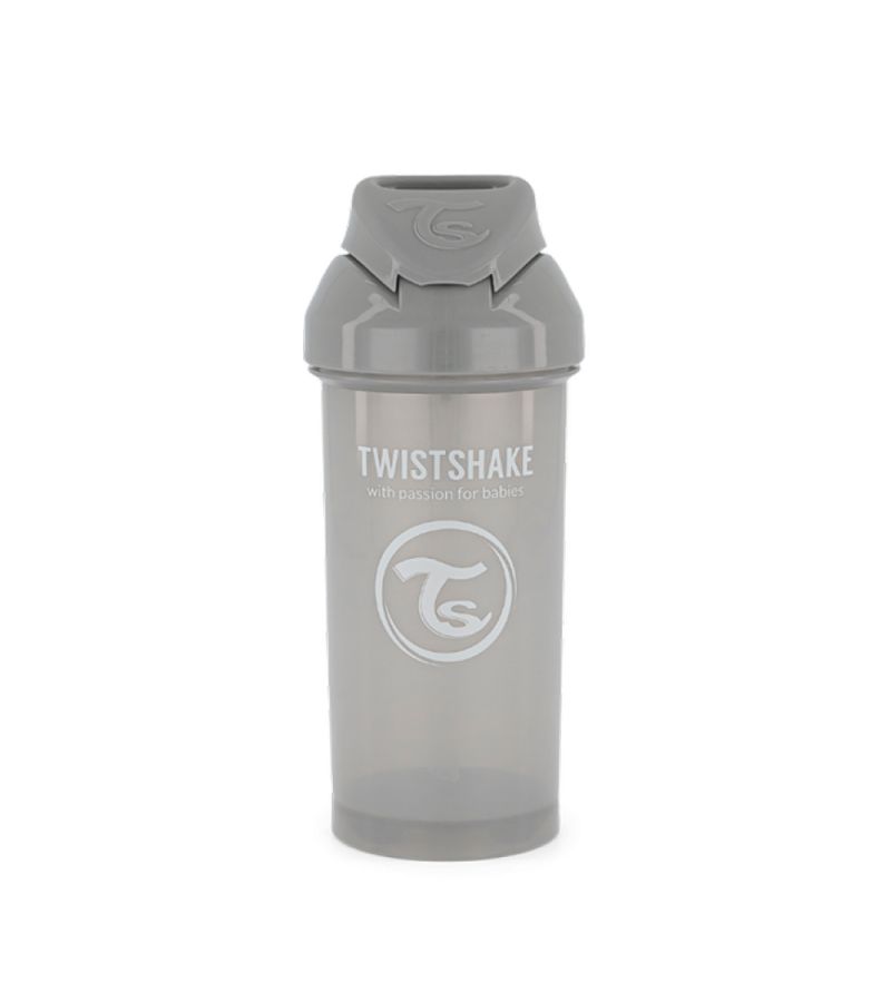 Παγούρι Με Καλαμάκι Σιλικόνης 360ml 6+ Μηνών TWISTSHAKE Pastel Grey 32-08-78680