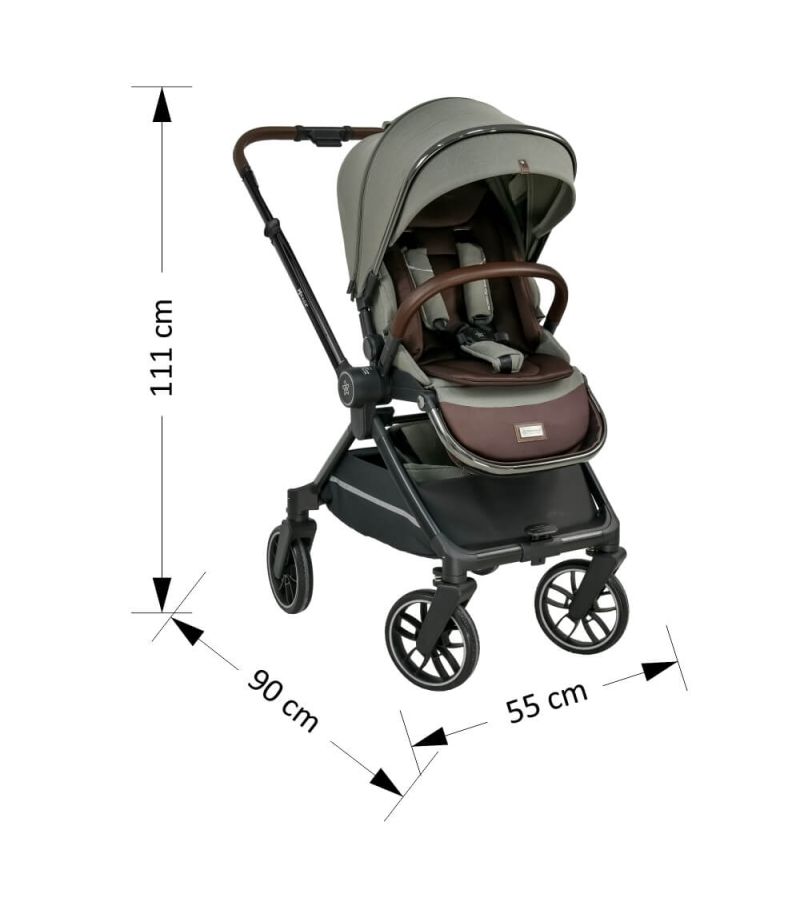 Πολυκαρότσι 2 σε 1 BEBE STARS Mirage Olive 331-189