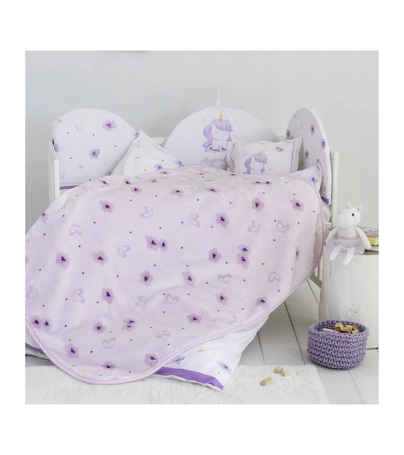 Βελουτέ Κουβέρτα Κούνιας NIMA Magical Unicorn 110x140 34013