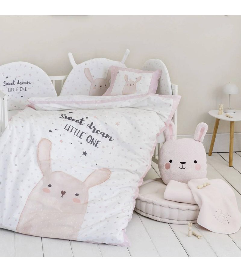 Σετ Παπλωματοθήκη κούνιας NIMA Lovely Bunny 110x145 34370
