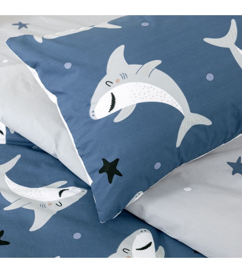 Σετ σεντόνια μονά με λάστιχο 100x200+30 ΝΙΜΑ Shark Area 34864