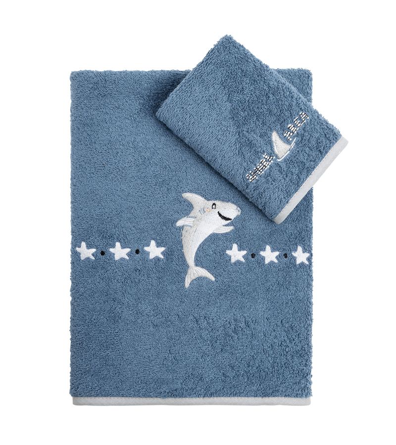 Βρεφικές Πετσέτες (Σετ 2τμχ) NIMA Shark Area 34980 70x140