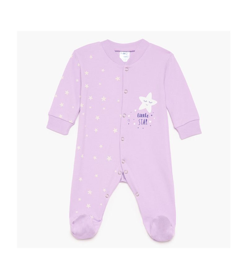 Βαμβακερό φορμάκι  PRETTY BABY με χοντρή πλέξη Little Star Λιλά 35855B-113