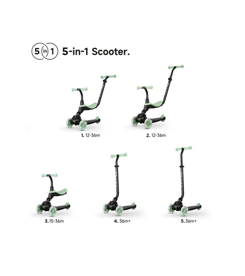 QPlay Sema Evo 6in1 Πατίνι Coral Pink