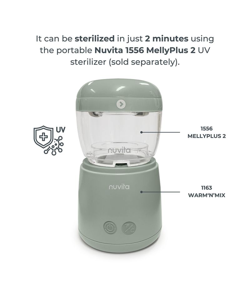 NUVITA Warm n Mix Φορητός Θερμαντήρας μπιμπερό με λειτουργία ανάδευσης 1163 NU-ALSC0025