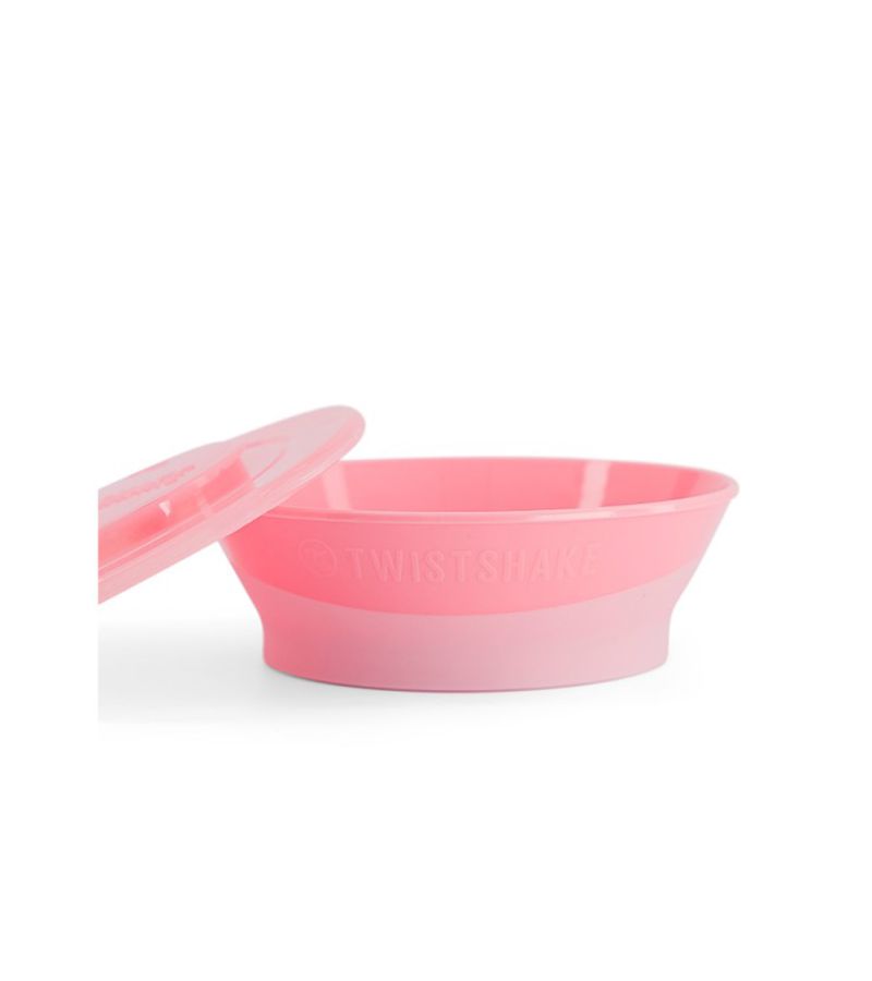 Μπωλ Φαγητού με καπάκι και αντιολισθητικό πάτο 6+ Μηνών TWISTSHAKE Pastel Pink 32-08-78149