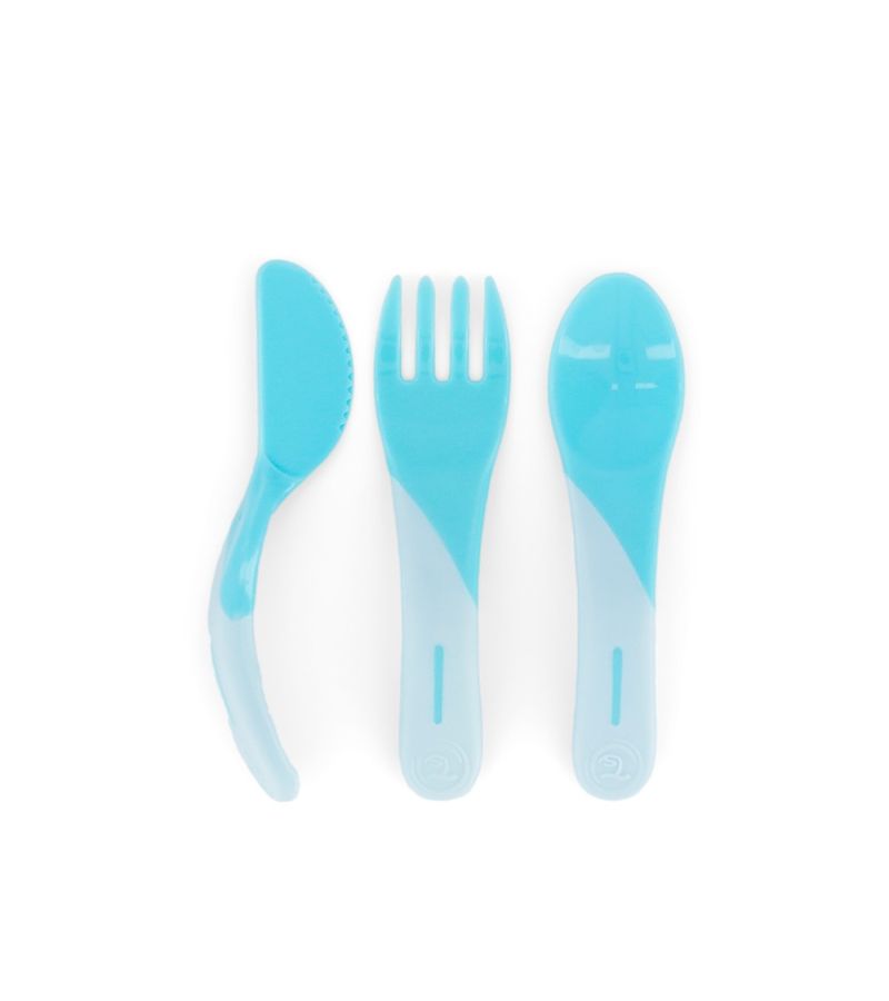 Σετ Κουτάλι, Μαχαίρι, Πιρούνι 6+ Μηνών TWISTSHAKE Pastel Blue 32-08-78200