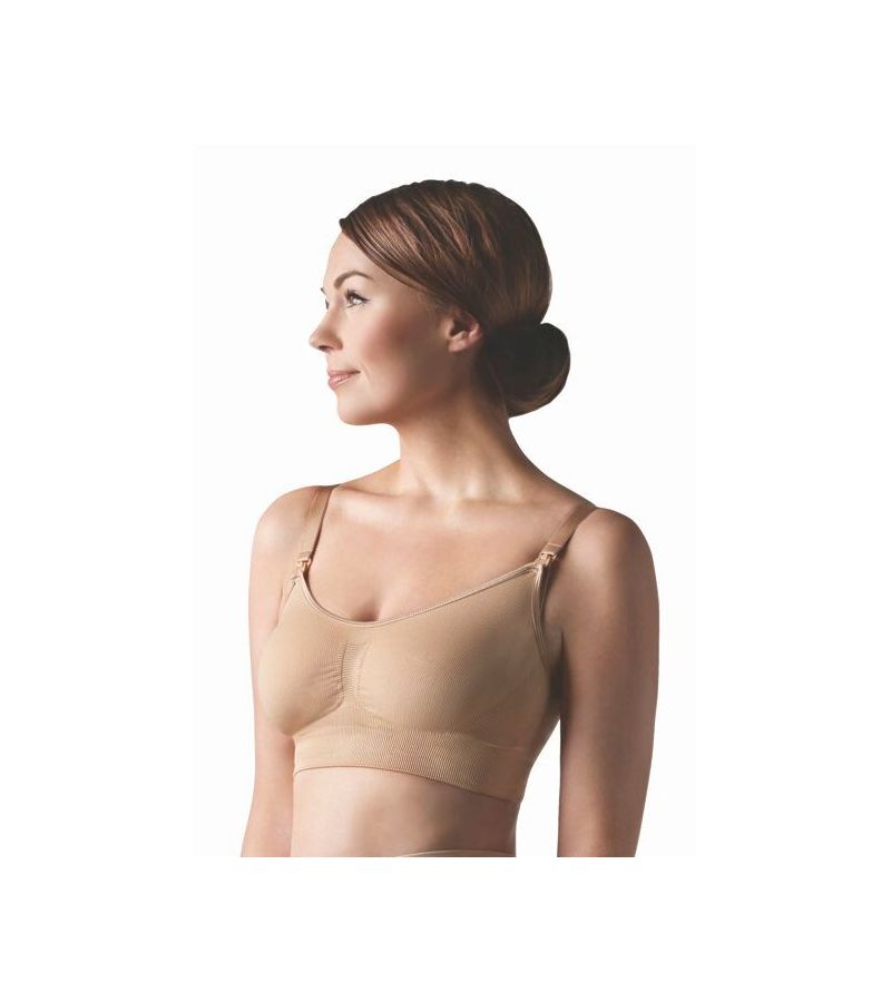 Σουτιέν θηλασμού CARRIWELL Seamless Nursing Bra, χρώμα μπεζ