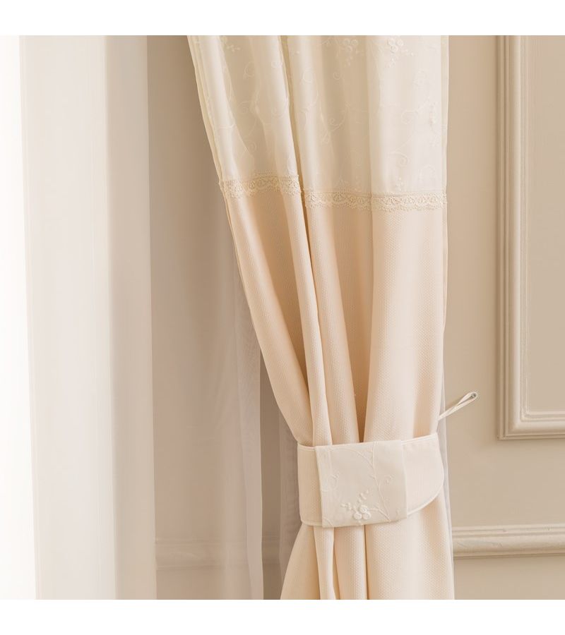 Κουρτίνα με δέστρα FUNNA BABY Premium, χρώμα cream
