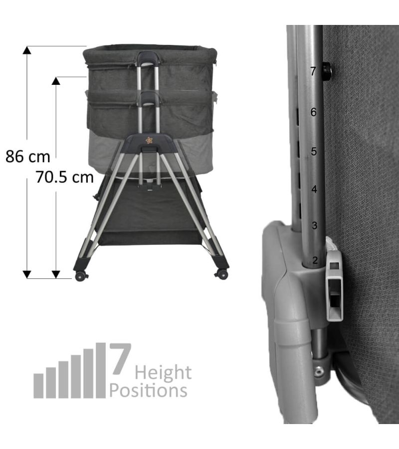 Λίκνο BEBESTARS Pearl Graphite 845-186