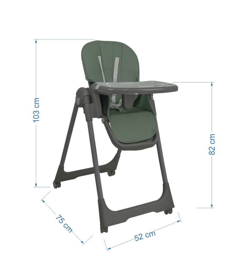 Καρέκλα Φαγητού BEBE STARS Milk Mint 866-174