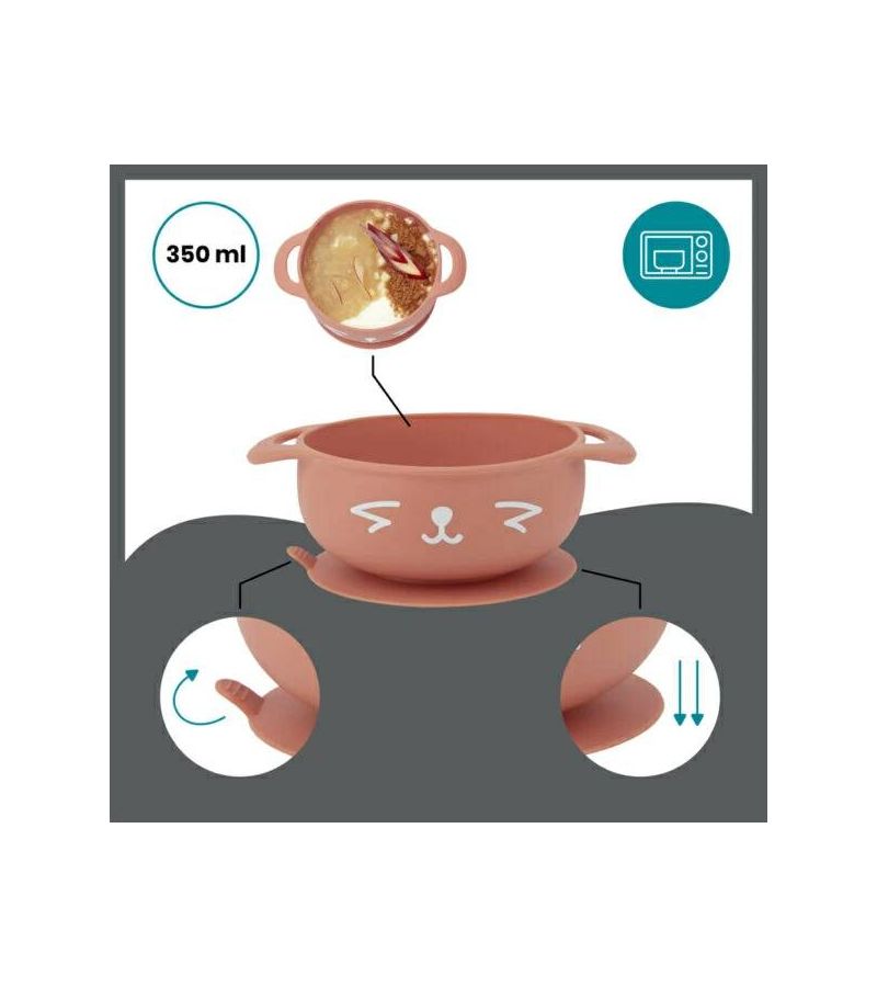 Σετ Σιλικόνης silicon bowl + spoon BABYMOOV Fox A005404