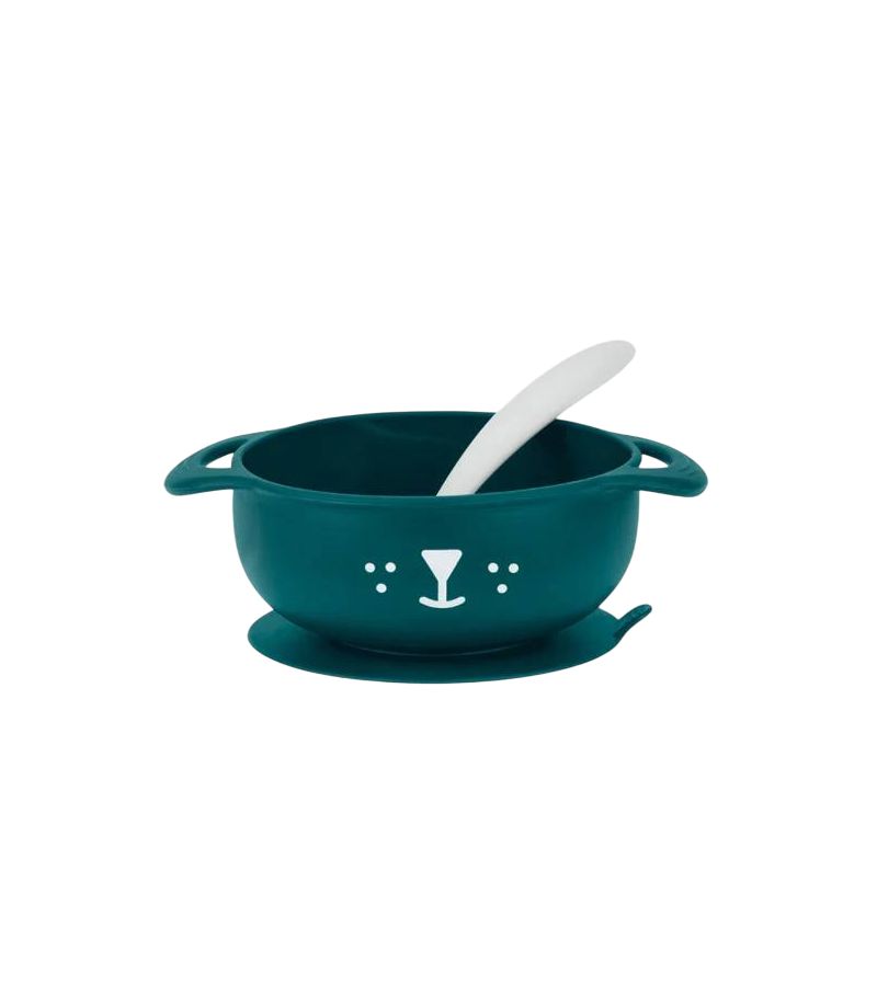 Σετ Σιλικόνης silicon bowl + spoon BABYMOOV Dog A005405