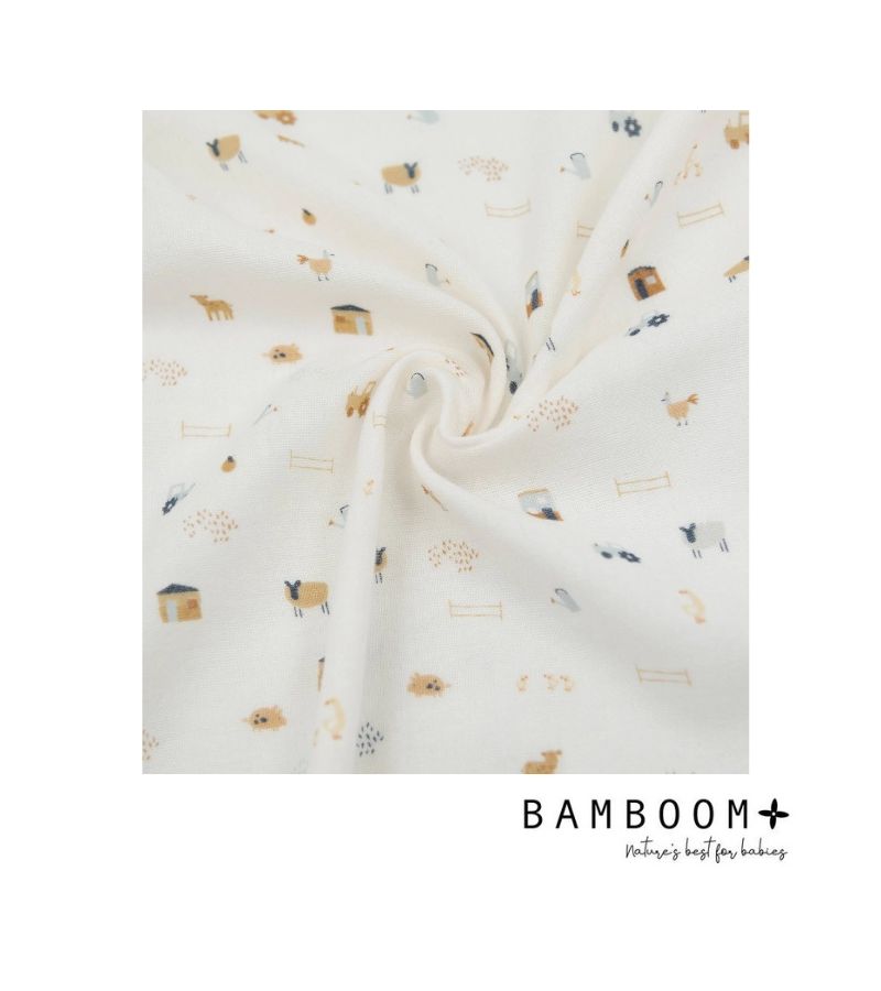 Μουσελίνα από οργανικό μπαμπού BAMBOOM The Farm 120x120cm 932-133