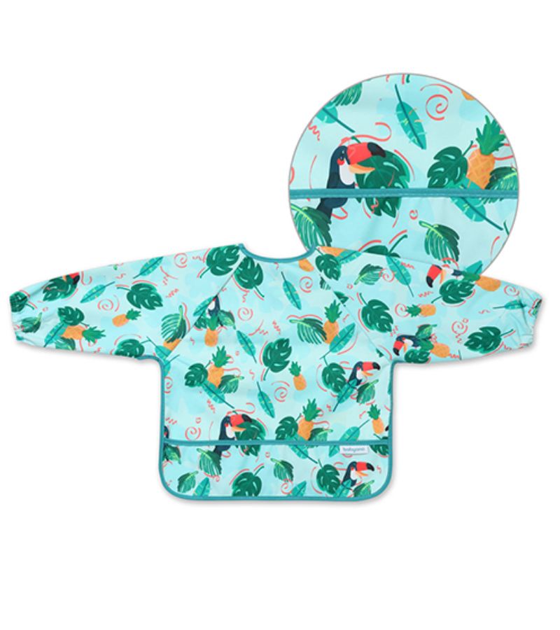 Αδιάβροχη σαλιάρα με μακρύ μανίκι BABYONO 6m+ Toucans BN1476-02