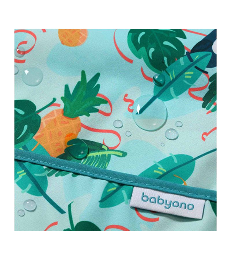 Αδιάβροχη σαλιάρα με μακρύ μανίκι BABYONO 6m+ Toucans BN1476-02