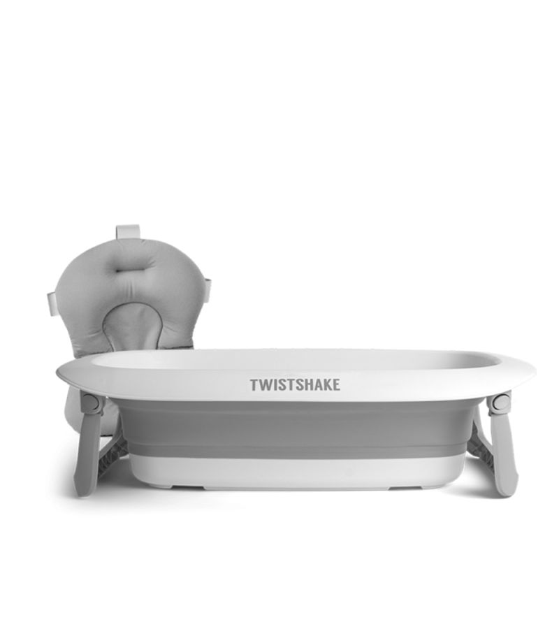 Πτυσσόμενο Βρεφικό Μπανάκι TWISTSHAKE Pastel Grey  με μεταλλική βάση Luxury Kit