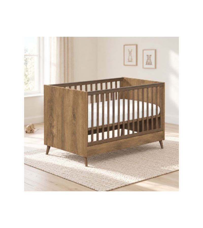 Βρεφικό Κρεβατάκι CASA BABY Elia Walnut μαζί με Πολυκαρότσι GRACO Turn 2 Me Δώρο Λίκνο LIONELO Aurora