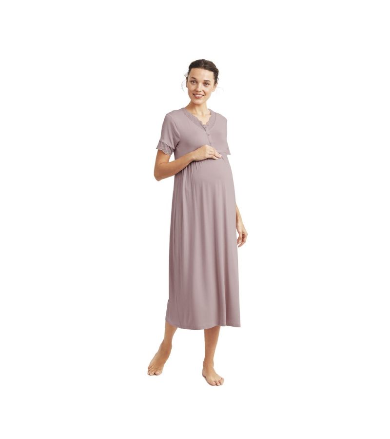 Νυχτικό εγκυμοσύνης με κοντό μανίκι CATHERINE\'S 872CA-V Violet 