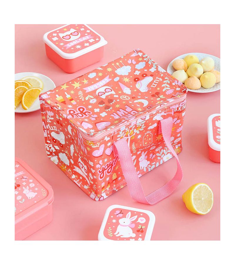 A LITLE LOVELY COMPANY Τσαντάκι μεταφοράς φαγητού 23x16x16 - Fun CBFUCO28