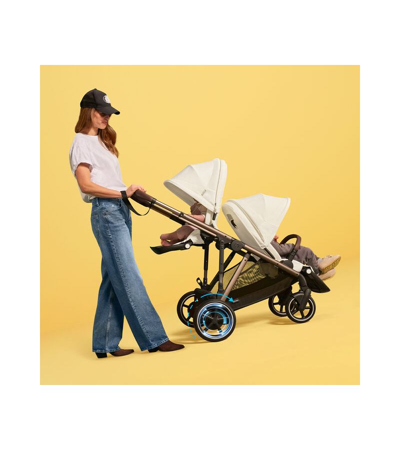 Βρεφικό Καρότσι CYBEX e-Gazelle SLV Stone Grey Δώρο Πορτ Μπεμπέ CYBEX Gazelle S Stone Grey