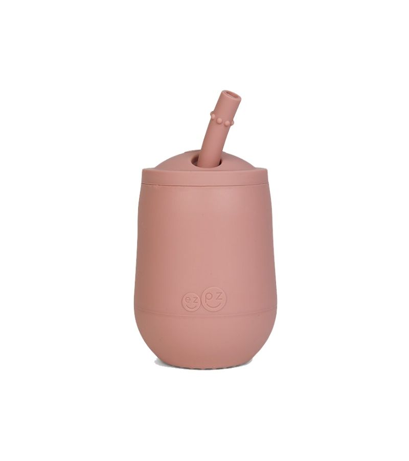 Εκπαιδευτικό Ποτήρι με Καλαμάκι EZPZ 12+ μηνών 118ml Blush MS-B7612U