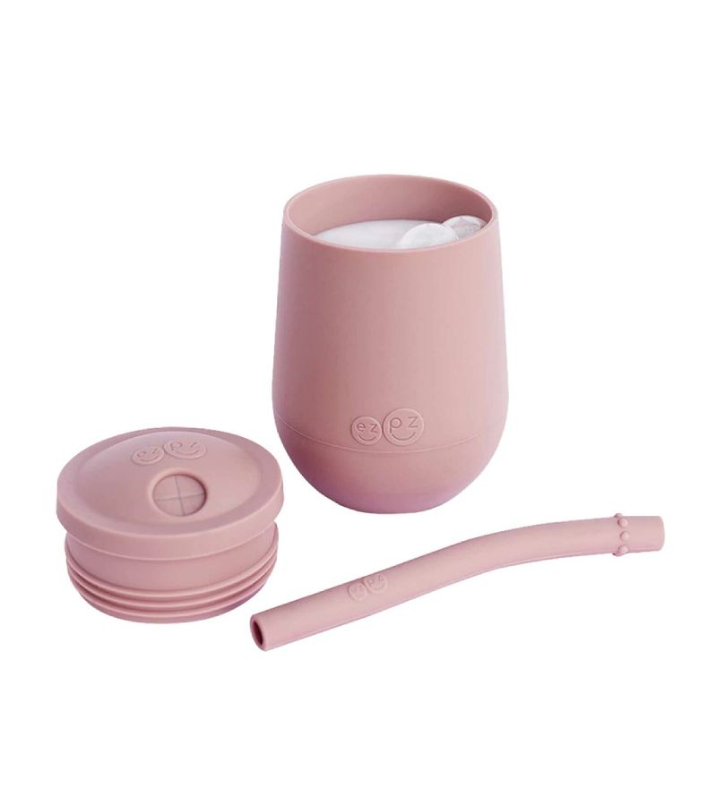 Εκπαιδευτικό Ποτήρι με Καλαμάκι EZPZ 12+ μηνών 118ml Blush MS-B7612U