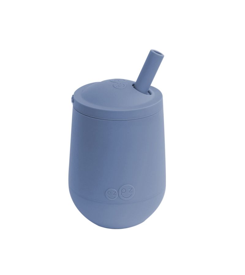 Εκπαιδευτικό Ποτήρι με Καλαμάκι EZPZ 12  μηνών 118ml Indigo MS-I2159U