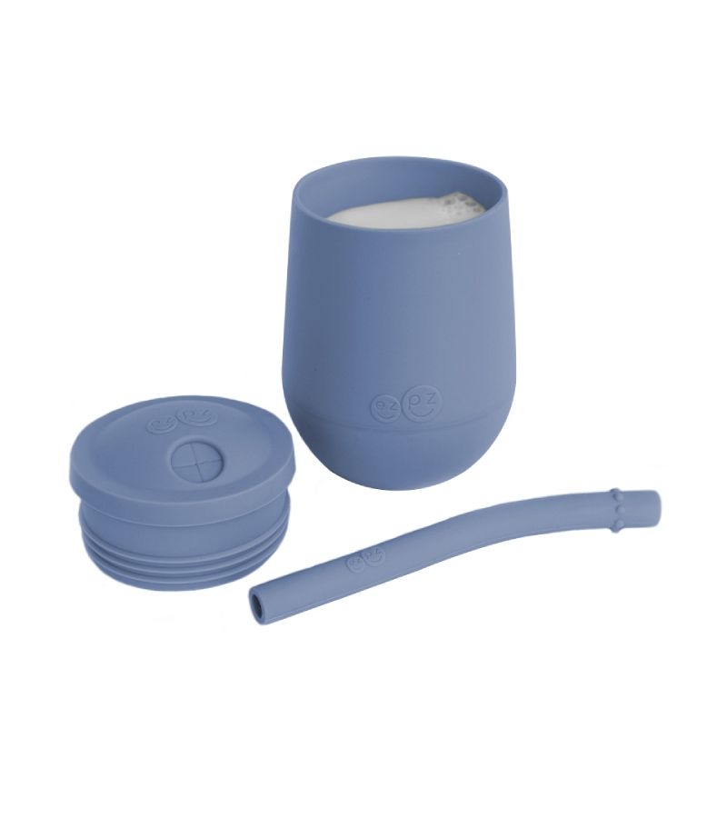 Εκπαιδευτικό Ποτήρι με Καλαμάκι EZPZ 12  μηνών 118ml Indigo MS-I2159U