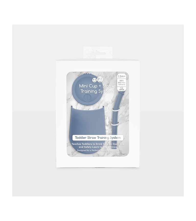 Εκπαιδευτικό Ποτήρι με Καλαμάκι EZPZ 12  μηνών 118ml Indigo MS-I2159U