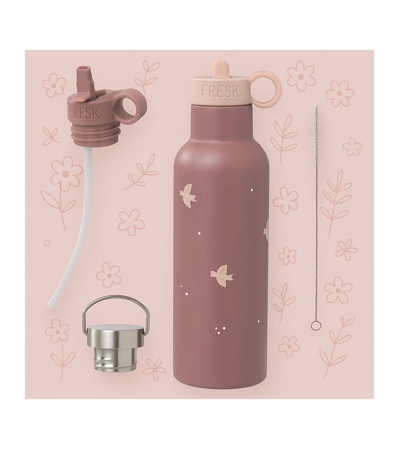 Θερμός από ανοξείδωτο ατσάλι FRESK 500ml με διπλό πώμα Swallow FR-FD320-15