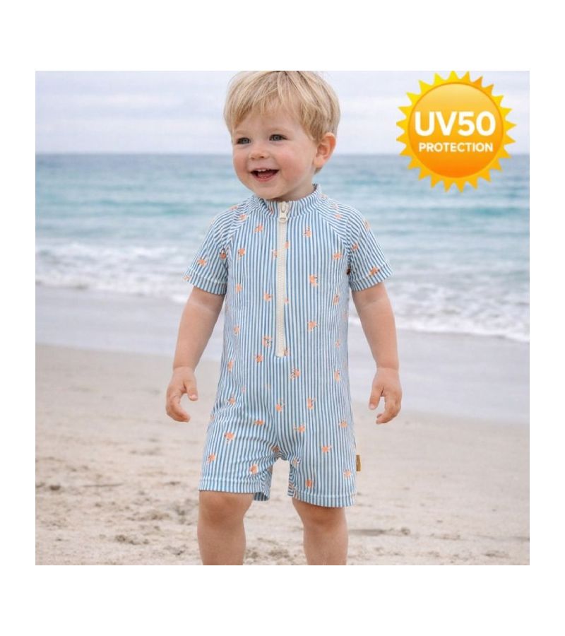 Ολόσωμο μαγιό με UV50 προστασία FRESK Stripes & crabs FR-SW6302-06