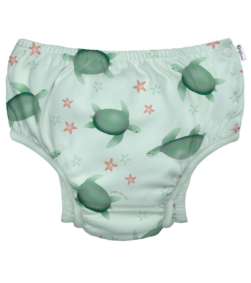 Μαγιό - πάνα GREEN SPROUTS Eco Snap Swim Diaper Light Sage Turtle GS-701058-5014