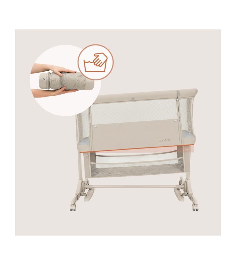 Lionelo Jodie Λίκνο Συγκοίμησης Beige Cream
