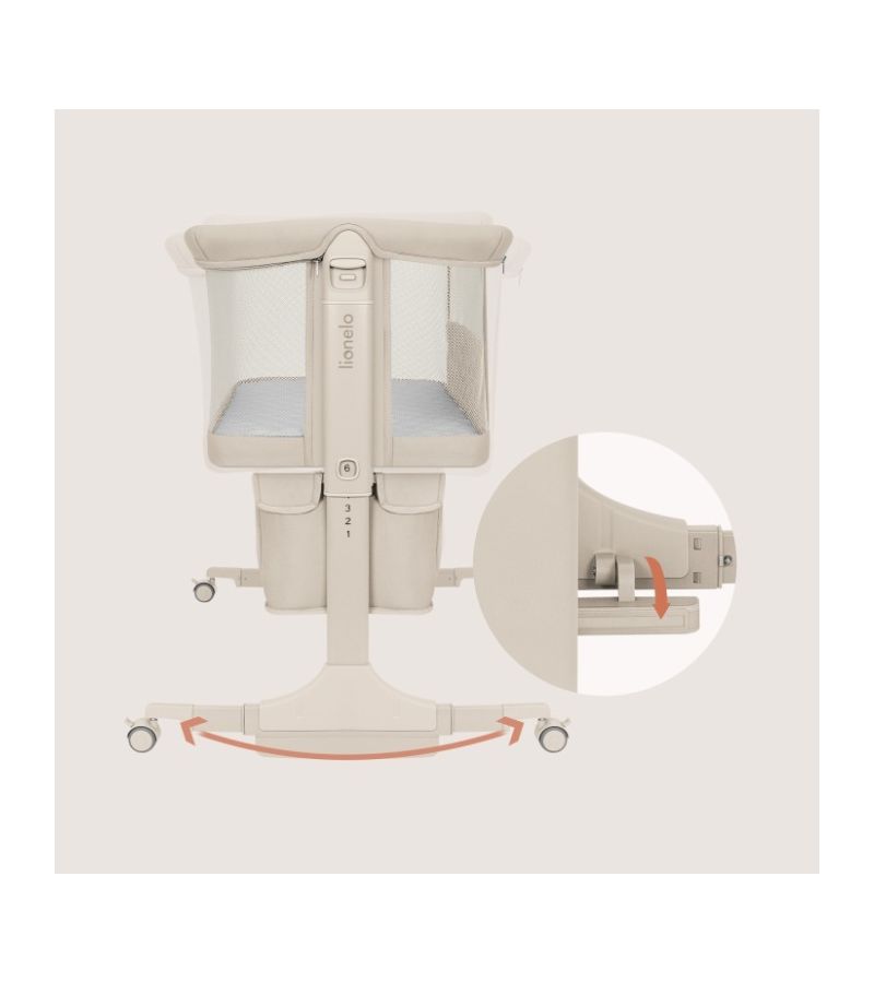 Lionelo Jodie Λίκνο Συγκοίμησης Beige Cream