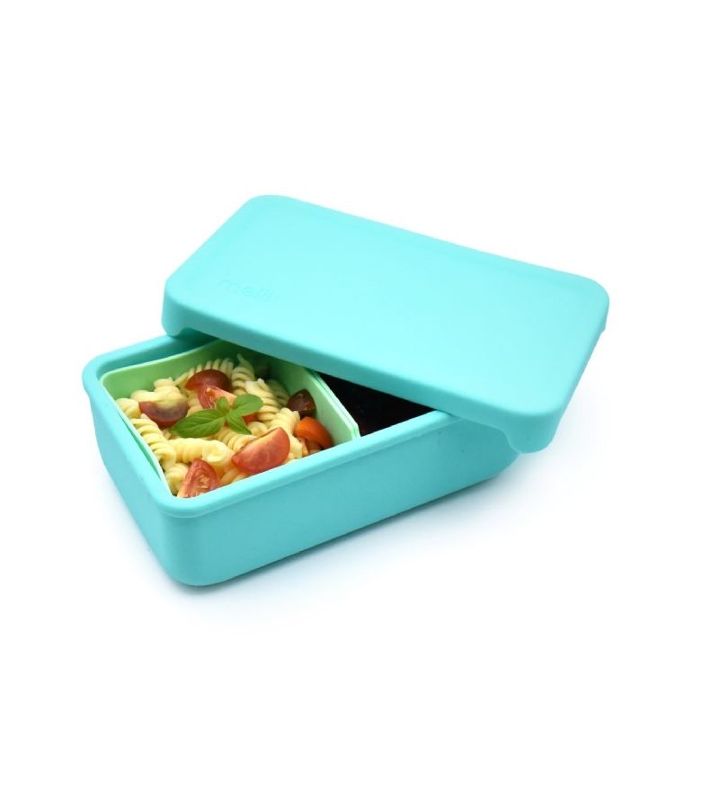 Melii – Bento Σιλικόνης 2 Θέσεων 700ml Blue/Mint MEL22310