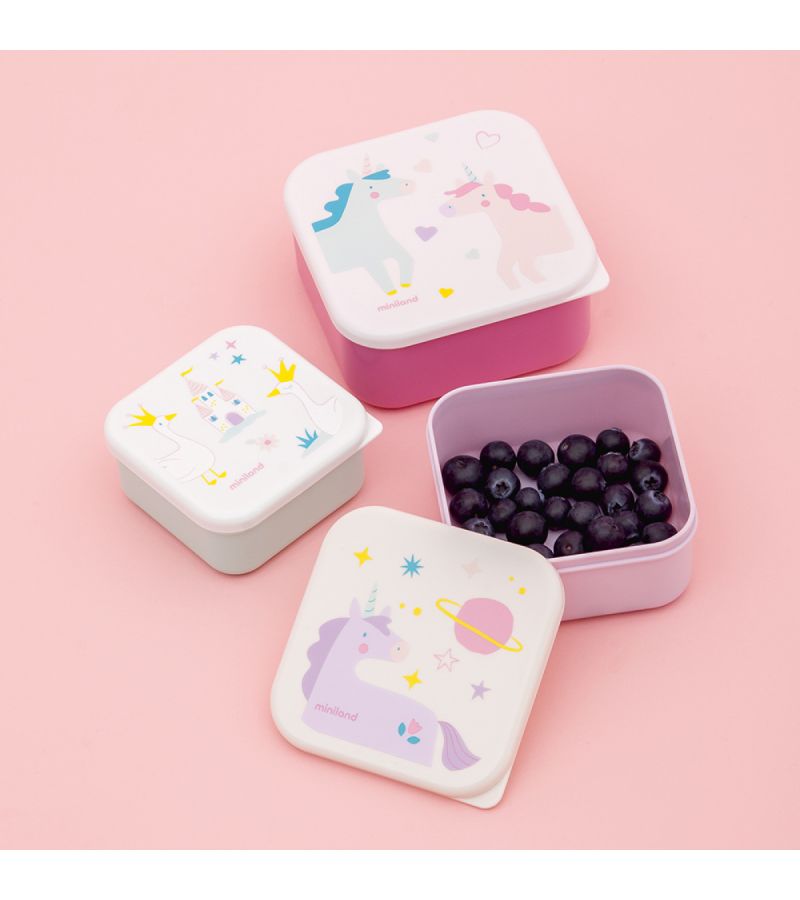 Σετ 3 Δοχεία Φαγητού SnackBox MINILAND Fantasy ML89646