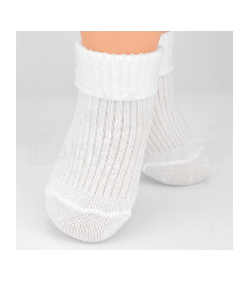 Σετ Κάλτσες Βαμβακερές με Γύρισμα NOVITI White SB018-U-01