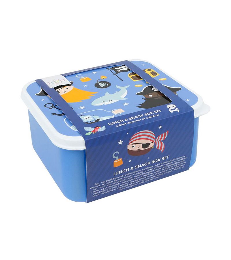 Σετ 4 δοχεία φαγητού Lunch & Snack Box Pirates A LITTLE LOVELY COMPANY SBSEPI80