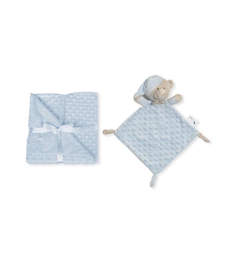 Interbaby Bear Κουβέρτα Αγκαλιάς 80X110 & Dou Dou Blue PD001A