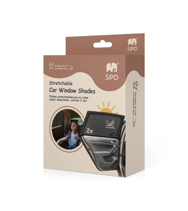 SIPO Sun Socks για Παράθυρα Αυτοκινήτου 2τεμ SIP-SCA-14