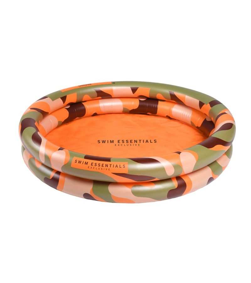SWIM ESSENTIALS Φουσκωτή πισίνα Ø60εκ. με δύο αεροθαλάμους για μωρά από 0 μηνών - Camouflage SWE-2020SE113