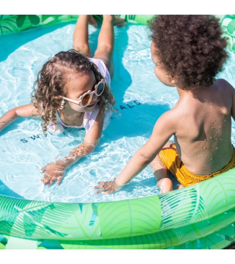 SWIM ESSENTIALS Φουσκωτή πισίνα Ø150εκ. με δύο αεροθαλάμους για μωρά από 3 ετών - Green Tropical SWE-2020SE115